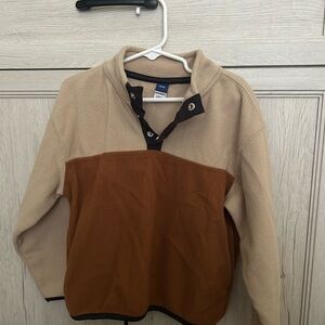 Old Navy Kids Beige and Rust Zip-Up Sweater